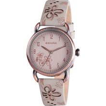 Kahuna Ladies Beige Leather Strap Watch/official Stockist/brand New(rrpÂ£35)
