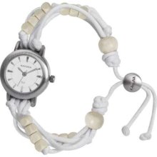 Kahuna Ladies' Friendship Leather and Bead Strap White KLF-0001L Watch