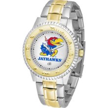 Kansas Jayhawks KU Mens Stainless 23Kt Watch
