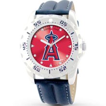 Kay Jewelers Men s MLB Watch Los Angeles Angels Stainless Steel/Leather- Men's Watches