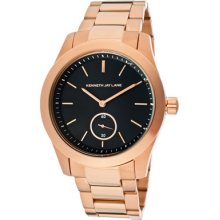 Kenneth Jay Lane Watches Women's Black Dial Rose Goldtone IP Stainless