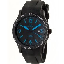 Kennett Mens Altitude Stainless Watch - Black Rubber Strap - Black Dial - KNTALTB