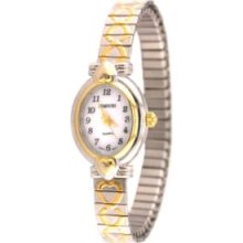 Kim Rogers® Silver/Gold Women's Two Tone Heart Expansion Watch Kim Rogers® Silver/Gold Women's Two Tone Heart Expansion Watch