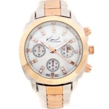 Kim RogersÂ® Silver/Rose Gold Two Tone Silver/Rose Gold Watch