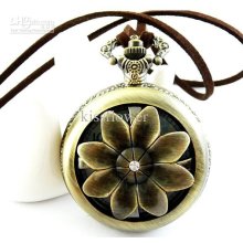 L Size Can Be Transferred Petals Pocket Watch Necklace,quartz Watch,