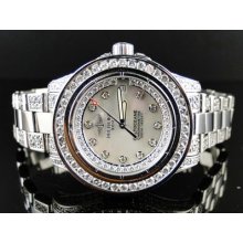 Ladies Breitling Aeromarine White Colt Ocean Diamond Watch 9.5 Ct