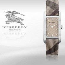 Ladies Burberry Wrist Hand Watch Bu9504 Swiss Made Beige Nova Check Bracelet