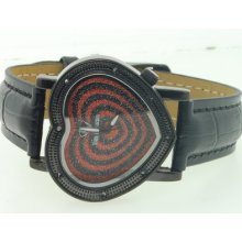 Ladies Ice Mania Jojo Jojino Joe Rodeo Diamond Watch Secret Heart Black Im1308b