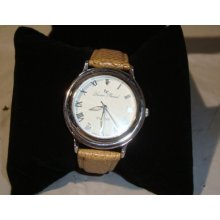 Ladies Lucien Piccard Diamond Tan Quartz Watch