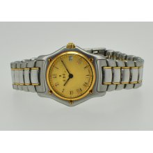 Ladies Stainless And Gold Ebel 1911 Quartz