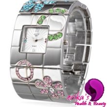 Ladies Womans Silver Fashion Steel Bangle Womens Watch Girls Hot Sexy