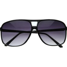 Large Square Frame Plastic Aviator Sunglasses ...