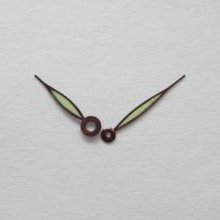 Leaf Filled Shape Watch Hands Set Minute & Hour 75-125