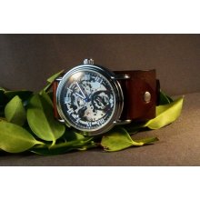 Leather Watchband Fashion Steam Puck Style