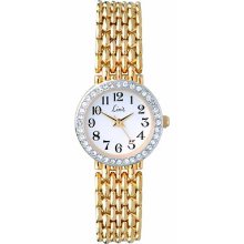 Limit By Sekondawhite Dial Gold Bracelet Ladies Watch 6633