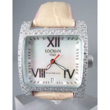 Locman Ladies Womens Diamond Pearl Alligator Designer Watch Â£2495