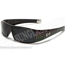 Locs Sport Designer Sunglasses Shades Wraps Men Women Black Rainbow Lc50a