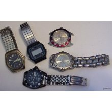 lot of 5 Vintage Mens Wristwatches Helbros Endura Casio