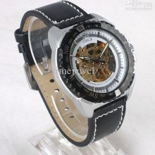 Lots Fizele White Dial Rim Skeleton Automatic Mechanical Men Wristwa