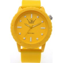LTD-050801 LTD Watch Unisex Maximo Yellow Dial Yellow Silicone Strap W...