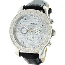 Luxurman Mens Diamond Watch 0.25 ct Freeze
