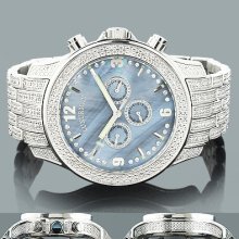 Luxurman Mens Diamond Watch 1.25ct Diamond Watch Band