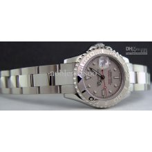 Luxury 29mm Ladies Platinum & Ss Yachtmaster Platinum Dial Autom