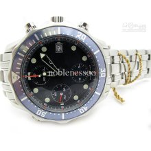 Luxury Men James Bond 007 Steel Automatic Blue Sapphire Sport Planet