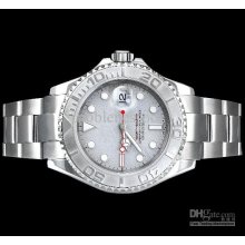 Luxury Mens Automatic Platinum Yachtmaster Watch Perpetual Wristwatc