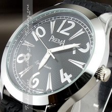 Luxury Quartz Hours Analogue Best Dial Black Rubber Men Wrist Watch Ah076