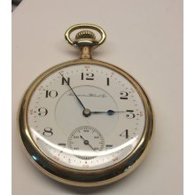 Man's Hampden Gold Filled Pocket Watch/engraved 