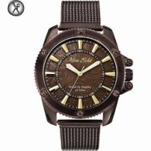 Marc Ecko Brown Mesh Stainless Steel Band Men's Watch E21502g2
