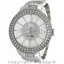 Marc Ecko Men Silver Iced Watch E16533g1