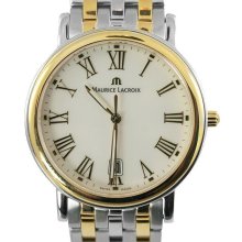 Maurice Lacroix Les Classiques Date Stainless Steel & Gold Plated Men's Timepiece - LC1017-SY013-710