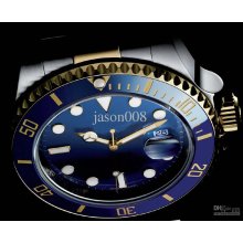 Men Mechanical Watches Automatic Subnariner Watch Blue Ceramic Bezel