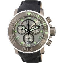 Menâ€™s Invicta Sea Hunter Swiss Chrono Black And Silver Watch 10722
