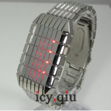 Mens Blue Led Watch Light Date Digital Sports Silver N0