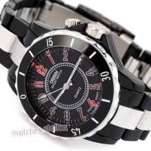 Mens Boys 7 Color Back Light Analog Sports Watch Quartz Wrist Watch Black Ohsen