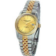 Mens Charles Hubert 14k Gold-plating Two-tone Gold-tone Dial Watch No. 3635-Y