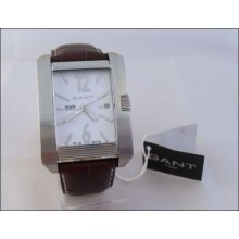 Mens Classic Brown Leather Gant Midtown Gents Analogue Xl Chunky Fashion Watch