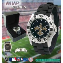 Mens Game Time MVP Series Logo Watch Adjustable PU strap All Metal Case NFL