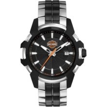 Men's Harley-davidson Bulova Spider Collection Wrist Watch. 78b124