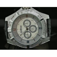 Mens Ice Ice .1ct Diamond Mop White Chronograph Watch