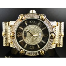 Mens Ice Ice Icetime Super Techno Ice Mania Black Face Diamond Watch .12 Ct