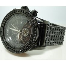 Mens Icetime/joe Rodeo/jojo Black Diamond Watch 11 Ct