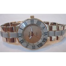 Men's Or Ladies Geneva Watch - Goldtone/gray Round Bezel + Cartier Cologne