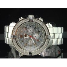 Mens Platinum Watch Co. Joe Rodeo 5th Ave 278 Side Case Diamond Watch Pwc-5av118