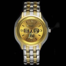 Mens Top Quality Best Selling Stainless Steel Quartz Movement Wristwatch Watches