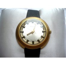 Mens watch huge gold plated mechanical Raketa UFO watch made in USSR