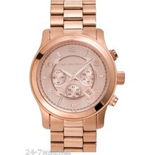 Michael Kors Mk8096 'large Runway' Rose Gold Watch